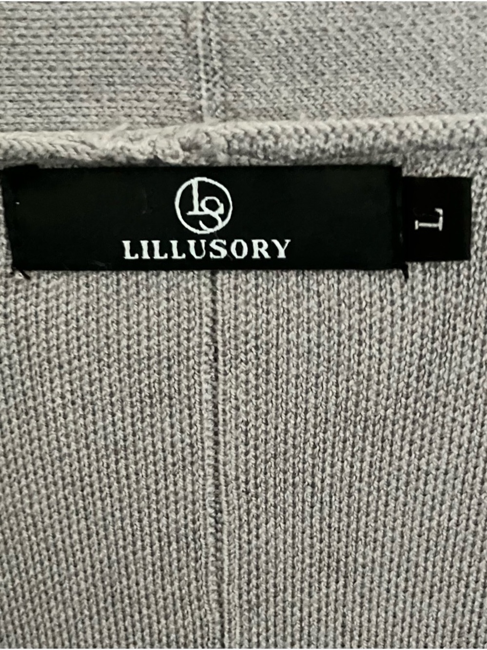 Lillusory Oversized Long Knit Coatigan w/Wool- Heather Gray - Size L - Worn Once - Picture 4 of 10